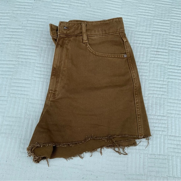 Zara Brown Jean Shorts Size 4 - Picture 5 of 5